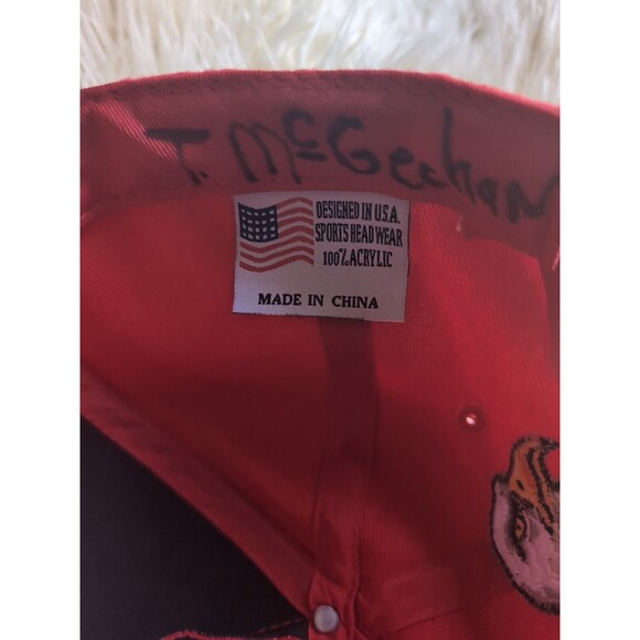 USMC Semper Fi Red Cap Sports Headwear Embroidered Adjustable W/ Eagle On Back - Picture 6 of 8